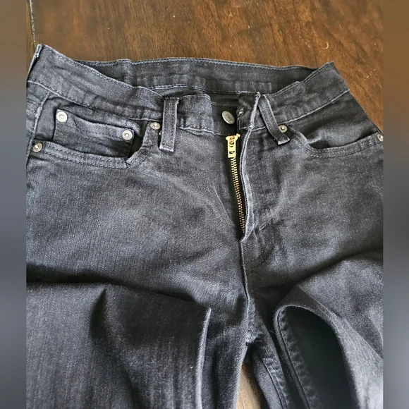 Levi's Slim Black Men's Jeans with Raw Hem - Picture 14 of 16